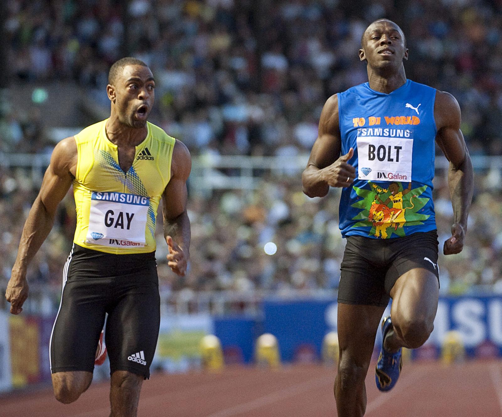 Tyson Gay le gana la partida a Usain Bolt